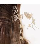 Gold Butterfly Hair Clip | Nonslip Metal Hair Claw for Women | Hair Accessories - Buy Online on GoSupps.com