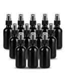 Yonkan 2oz Glass Spray Bottles with Black Fine Mist Sprayer - Pack of 12 | Small Clear Bottles for Essential Oils, Beauty, Hair & Cleaning - Buy Online on GoSupps.com