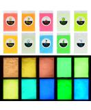10-Pack Glow in The Dark Pigment Powder for DIY Crafts - Luminous Epoxy Resin Color Dyes - Skin Safe, Long Lasting, Self Glowing - for Slime, Nail Art, Painting - 0.4oz Each - Buy Online on GoSupps.com