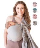 100% Cotton Muslin Baby Sling and Ring Sling | Front and Chest Infant Carrier Wrap in Grey - Buy Online on GoSupps.com