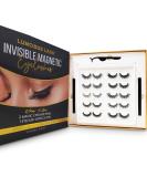 Invisible Magnetic Eyelashes & Eyeliner Kit - 10 Pairs 3D Reusable Lashes with Magnetic Eyeliner & Applicator - No Glue Natural Look Elegance - Buy Online on GoSupps.com