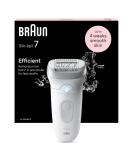 Braun Silk- pil 7 Epilator for Women | Long-Lasting Hair Removal | Model 7-011 White/Silver - Buy Online on GoSupps.com