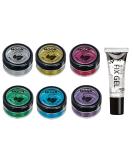 Buy Biodegradable Eco-Glitter Set | 100% Organic Cosmetic Glitter for Face Body Nails Hair & Lips | Moon Glitter with Fixation Gel - International Shipping Available - Buy Online on GoSupps.com