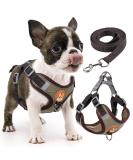 Rennaio No Pull Dog Harness & Leash Set - Adjustable Puppy Dishes with Clips | Ultra Comfortable for Small & Medium Dogs (Brown Size S) - Buy Online on GoSupps.com
