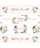 24 Pink Floral Baby Shower Water Bottle Labels - 3 Styles, Waterproof & Stylish Baby Girl Party Decorations - Buy Online on GoSupps.com