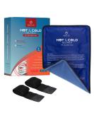 Reusable Gel Ice Pack - Hot & Cold Therapy for Pain Relief | Flexible Soft Gel Pack for Injuries | Ideal for Back, Shoulder, Elbow, Hip, Knee | Includes Straps | 15x10 Size - Buy Online on GoSupps.com