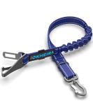 IOKHEIRA Adjustable Dog Seat Belt for Car - Universal Plug & Locking Bar - Ocean Blue - Safe Travel for Dogs - Buy Online on GoSupps.com