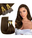 RUNATURE Brown Nano Remy Human Hair Extensions - 18 Inch 50g (Color #4) - Buy Online on GoSupps.com