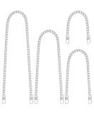 Yuronam 4 Different Sizes Flat Purse Chain Iron Bag Link Chains Shoulder Straps Chains with Metal Buckles Hook for Replacement  DIY Handbags Crafts  47.2/31.5/15.7/7.9 Inches(Silver) Multi size Silver - Buy Online on GoSupps.com