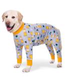 AXCIMOND Dog Recovery Suit for After Surgery - Long-Sleeved Wound Protection for Dogs | XL Gray Giraffe | Alternative to Neck Collars - Buy Online on GoSupps.com