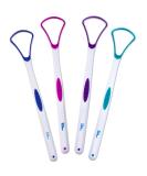 Tongue Scraper Cleaner - Soft Silicone Head (4-Pack) - Gentle Tongue Cleaning Tool - Assorted Colors - Buy Online on GoSupps.com