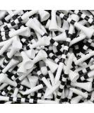 FINGER TEN Golf Tees Wooden Bamboo 3 1/4 & 2 3/4 Inch Durable Biodegradable Colored Tee Pack - 120 Count - White & Black - Buy Online on GoSupps.com