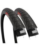 Fincci 26x2.125 Inch Slick Foldable Bike Tires - Pack of 2 | Road Hybrid Street Bicycle Tire Set - Buy Online on GoSupps.com