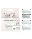 Gillette Venus Intimate Grooming Womens Razor Blade Refills with Bikini Trimmer, 4 Count 4ct Refills - Buy Online on GoSupps.com