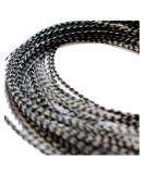 XXL 11-13 Real Feather Hair Extensions x 10 with Rings & Loop - All Grizzly - Buy Online on GoSupps.com