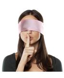 Freshme Satin Sleep Eye Mask - Adjustable Breathable Blindfold for Men and Women - Ideal for Side Sleepers and Travel - Black/Pink - 63in - Buy Online on GoSupps.com