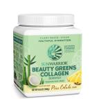 Sunwarrior Beauty Greens Collagen Booster - Pina Colada Flavor (10.58 oz) | Boost Your Skin - Buy Online on GoSupps.com
