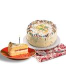 David's Cookies Vanilla Birthday Cake 7"- Premium Fresh Ingredients - Surprise Your Friend and Family With Our Vanilla and Raspberry Flavor Birthday Cake Dessert 7 Inch (Pack of 1) - Buy Online on GoSupps.com