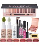 12 Color Eyeshadow Palette, 2 Nude Foundation Set, 6 Lipstick Colors, Face Primer, Eyebrow Soap, Waterproof Eyeliner & Mascara, Makeup Brush Set - Multi-purpose Makeup Kit (102 Nude, 104 Buff Beige, Matte Shadow) - Buy Online on GoSupps.com