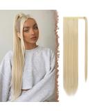 FESHFEN Straight Ponytail Extensions Long Wrap Around Ponytail Synthetic Clip in Pony Tail Hair Extensions Honey Blonde Mixed Platinum Blonde Hairpiece for Women 28 inch 28 inch (Pack of 1) Honey Blonde Mixed Platinum Blonde - Buy Online on GoSupps.com