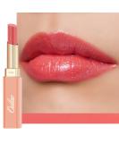 Oulac Moisturising Lipstick Coral Peach Moisture Shine Hydrating Lipstick & Tinted Lip Balm for Dry Lips Medium Coverage Lip Colour | Juicy Look Glossy Finish Vegan Cruelty-Free Deep Kiss (04) - Buy Online on GoSupps.com