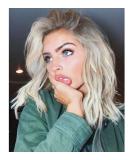 VEDAR Platinum Blonde Short Curly Ombre Wig - 12 Inch Synthetic Hair for Women #031-12 - Buy Online on GoSupps.com