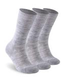 Facool Merino Wool Diabetic Socks - Non-Binding Top, Cushioned Sole - 3 Pairs (Light Grey, Medium) - Buy Online on GoSupps.com