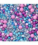 Birthday stitch sprinkles for cakes cupcake edible toppers sprinkle mix blend lilac blue purple stars silver pearls party decoration baking biscuits cake topper balls chocolate balls OHANA - Buy Online on GoSupps.com
