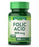 Nature's Truth Folic Acid 800 mcg Tablets - 250 Tablets - Buy Online on GoSupps.com