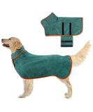 Jostift Microfiber Dog Bathrobe Towel - Fast Drying Extra Absorbent Dog Towel with Adjustable Straps for All Sizes (Large Medium Small) - Perfect for Bath Time (Green) - Buy Online on GoSupps.com