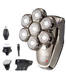 Premium 7D Bald Men's Shaver | Waterproof Electric Razor with Nose Trimmer - Men's Grooming Kit with LED Display & USB Charging - Buy Online on GoSupps.com