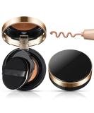 Portable Cushion Foundation Box with Refillable Powder Puff - 2 Piece Set for Women Travel - Black - 0.5 oz - Buy Online on GoSupps.com