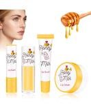 LSxia Honey Milk Lip Care Kit - 4 Piece Set for Moisturizing & Nourishing Dry Lips | Overnight Lip Exfoliator, Repair, and Hydration | Holiday Gift Set - Buy Online on GoSupps.com