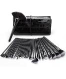 32 Pcs Premium Synthetic Makeup Brushes Set with Case - Professional Essential Cosmetics for Face, Eyes, Lips - Black - Buy Online on GoSupps.com
