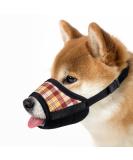 Soft Nylon Dog Muzzle - Anti-Bite & Anti-Barking - XL Plaid for Small Medium & Large Dogs - Buy Online on GoSupps.com