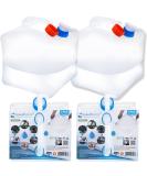 Gowithwind Collapsible Water Container 2-Pack - BPA Free Camping Water Storage Jug with Spigot, Portable Canteen for Outdoor Hiking and Emergency Survival - 2.6 Gal - Buy Online on GoSupps.com