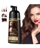 Dark Brown Hair Color Dye Shampoo for Gray Hair - Instant Herbal Ammonia-Free 3-in-1 Formula for Men & Women - Buy Online on GoSupps.com