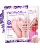 Exfoliating Foot Mask - 2 Pairs of Lavender & Roses Cornea Socks for Effective Foot Care | Unisex Dead Skin Remover - Buy Online on GoSupps.com