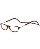 TBOC Reading Glasses | +3.00 Diopter Brown Tortoise Frame | Foldable & Adjustable | Magnetic Closure | Ideal for Men & Women | STRACTIONS Senior Presbyopia Aid (1 Pack) - Buy Online on GoSupps.com