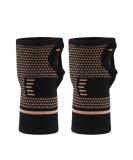 Faddare Copper Infused Wrist Support Sleeves - 1 Pair for Injury Recovery & Arthritis Relief (Left & Right Hand - Buy Online on GoSupps.com