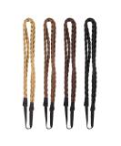 Lurrose 4PC Elastic Braided Hair Bands | Double Braided Twisted Head Wraps for Women & Girls | Random Colors - International Shipping Available - Buy Online on GoSupps.com
