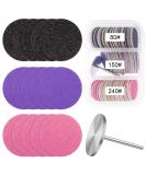 High-Quality Sanding Paper Discs with Metal Nail Drill Bit 25mm Foot File Sandpaper #80 #150 #240 Grits for Manicure & Pedicure Buy Internationally - Buy Online on GoSupps.com