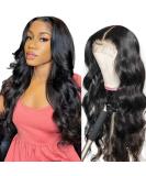 24 inch Brazilian Virgin HD Transparent Body Wave Lace Front Wig - Pre Plucked with Baby Hair - Glueless Closure - Black - Buy Online on GoSupps.com