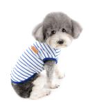 Zweitea Summer Dog Shirts for Small Dogs - Striped Breathable Cotton Vests & Tank Tops | Soft Puppy Clothing in Blue XXL - Buy Online on GoSupps.com