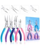 Shynek 4pcs Jewelry Pliers Set - Needle Nose, Chain Nose, Round Nose, Wire Cutters & Bent Nose Pliers - for Crafts, Wire Wrapping & Jewelry Making - Buy Online on GoSupps.com