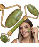 Retoo Jade Roller Massage - Natural Anti-Aging Face Roller for Eye Puffiness & Facial Massage | Tapered Green Face & Neck Roller - Buy Online on GoSupps.com