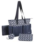 Baby Boom Ivy 4-Piece Tote Diaper Bag Set - Navy | Stylish & Functional Baby Bag Set - Buy Online on GoSupps.com