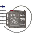 XXL Blood Pressure Cuff 9-24 Inches | Compatible Replacement Cuff with 6 Connectors for Normal & Big Arms - International Shipping Available - Buy Online on GoSupps.com