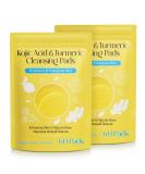 2 Pack Turmeric Cleansing Pads | Foaming Exfoliating Pads with Vitamin B5 & C | Lemon Chamomile Face Pads - 60 Count - Buy Online on GoSupps.com