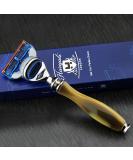 5 Edge Cartridge Compatible Razor | Horn Replica Handle | Men's Shaving Essentials | Perfect Gift for Him - Buy Internationally - Buy Online on GoSupps.com